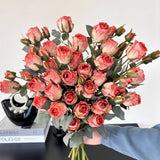 BURNT EDGE LOLA ROSE ARTIFICIAL FLOWER PROP_CWMM6569