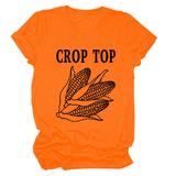 CORN LETTER PRINT TEE WOMEN S CASUAL T SHIRT_CWTTS1502