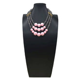 CRYSTAL ACRYLIC COLORFUL BEADS MULTI LAYER NECKLACE_CWMM4908