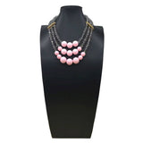 CRYSTAL ACRYLIC COLORFUL BEADS MULTI LAYER NECKLACE_CWMM4908