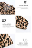 V-Neck Cutout Leopard Print Shirt