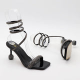 STYLISH SPIRAL STRAP HIGH HEEL SANDALS_CWSHS0598