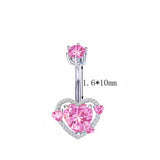 HEART CZ BELLY RING HYPOALLERGENIC BESTSELLER_CWMM9194