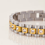 18K GOLD ROUND WHITE ZIRCON DELICATE BRACELET_CWAJE4796