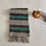 Wool Scarf For Winter Versible Checkered Shawl_Cwasc2327