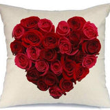 HOME PRINTED RED LOVE PILLOW COVER_CWMM0772