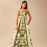 Sunlit Floral Prints And Ruffles Casual Dress