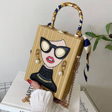 RETRO BEAUTY PATTERN CROSSBODY BAG_CWAB0986