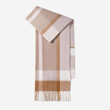 100% WOOL PLAID SCARF LONG WARM WINTER WRAP_CWASC1095