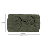 BABY BOW HEADBANDS SET SOFT NYLON WIDE BAND_CWAHA6750