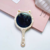 ACETATE CAT SHAPED PORTABLE MAKEUP MIRROR_CWMM6394