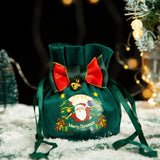Velvet Apple Gift Bag Xmas Eve Candy Pouch_Cuab00752