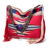 Women Canvas Ethnic Travel Tassel Bags_Cwab0560