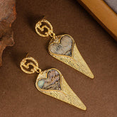 SILVER NEEDLE COLORFUL ABALONE HEART EARRINGS_CWMM4347