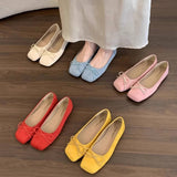 SUEDE ROUND TOE FLAT LOAFERS FOR WOMEN_CWSHF0072
