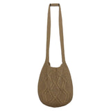 Cwab4573_Solid Knit Twist Vintage Tote Crossbody Bag