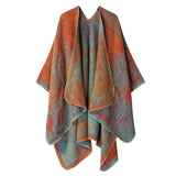 CAPE DARK DOUBLE SIDED WARM OUTER WEAR THICK SHAWL_CWASC2126