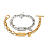 LUXURY HEART OT CLASP CUBAN OVAL CHAIN BRACELET_CWAJE4828