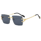 RIMLESS CUT EDGE OCEAN LENS SUNGLASSES UNISEX_CWASG1177