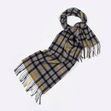 100% WOOL PLAID SCARF RED CHECK WINTER WARMTH_CWASC2325