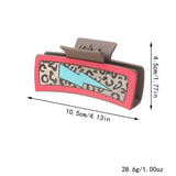 Western Cactus Sunflower Hair Claw Leather Clip_Cwasc1610