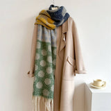 RETRO POLKA DOT WOOL LIKE THICK SCARF SHAWL WINTER_CWASC1440