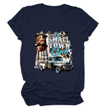 JUST A SMALL TOWN GIRL PRINT T SHIRT LOOSE FIT_CWTTS1525