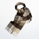 NORDIC PLAID WOOL SCARF WARM WINTER COUPLE WRAP_CWASC2357
