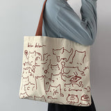 CANVAS TOTE BAGS WITH ADORABLE ANIMAL PRINT_CWAB2046