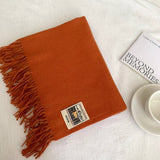 SOLID COLOR FAUX CASHMERE SCARF WINTER WRAP_CWASC2303