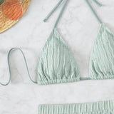 HIGH WAIST BIKINI SET SLIMMING SOLID COLOR SWIMSUIT_CWMW0155