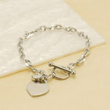 Cwaje1955_Fashion Love Stainless Steel Bracelet Ot Buckle