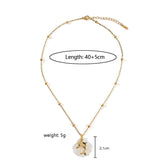 SUMMER BEACH STEEL SHELL STARFISH NECKLACE_CWMM8862