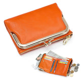 Vintage Multifunctional Clutch Short Leather Wallet_Cwab3780