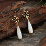 SIMPLE STYLE TEARDROP SHAPED SHELL EARRINGS_CWMM4267