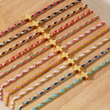 DIY HANDMADE FOUR COLOR COTTON CROSS BRACELET_CWMM3800