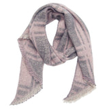 JACQUARD GRID ANGLED SCARF WINTER LOOP YARN WRAP_CWASC0159