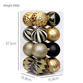 16PCS 8CM PAINTED CHRISTMAS BALL ORNAMENT SET_CWMM9881