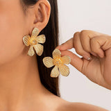 COOL AND SIMPLE RETRO FLOWER EARRINGS_CWAJE1814