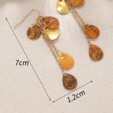 NEW SHELL BEADED PENDANT EARRINGS_CWAJE1555