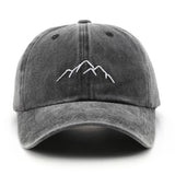 Vintage Washed Distressed Mountain Embroidery Cap_Cwah1275