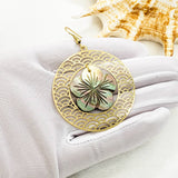 EXQUISITE NATURAL SHELL HOLLOW WREATH EARRINGS_CWMM4258