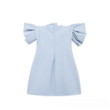 BOWKNOT STRAPLESS DRESS FRENCH STYLE CHIC_CWDMD5803