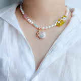 IRREGULAR RAW STONE HAND WOVEN NECKLACE_CWAJE1695