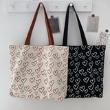 SIMPLE LOVE LAZY STYLE STUDENT CANVAS BAG_CWAB2152