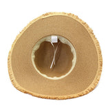 LEOPARD PRINT ROUND TOP STRAW HAT_CWAH1244