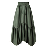 Wave Tie Adjustable Skirt Long Swing Skirt_Cwbss0417