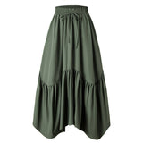 Wave Tie Adjustable Skirt Long Swing Skirt_Cwbss0417