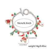 Cwaje2512_Santa Claus Rice Bead Pendant Bracelet