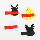 GLITTER PINK REINDEER HAIR CLIP FOR KIDS_CWAHA6682